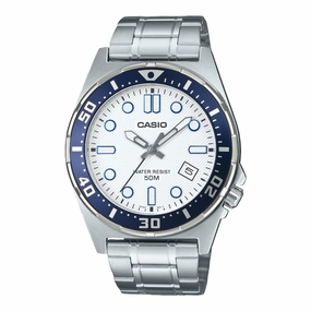    Analog Diver White Dial Stainless Steel Watch MTD135D-7A 