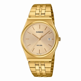    Analog Gold Dial Stainless Steel Watch MTPB145G-9A 