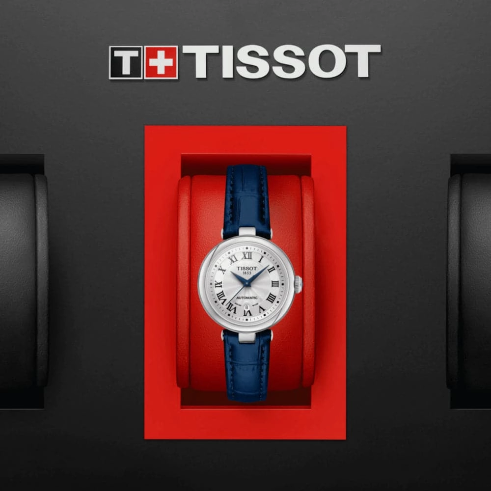   AUTOMATIC BELLISSIMA BLUE LEATHER WOMEN'S WATCH T1262071601300
