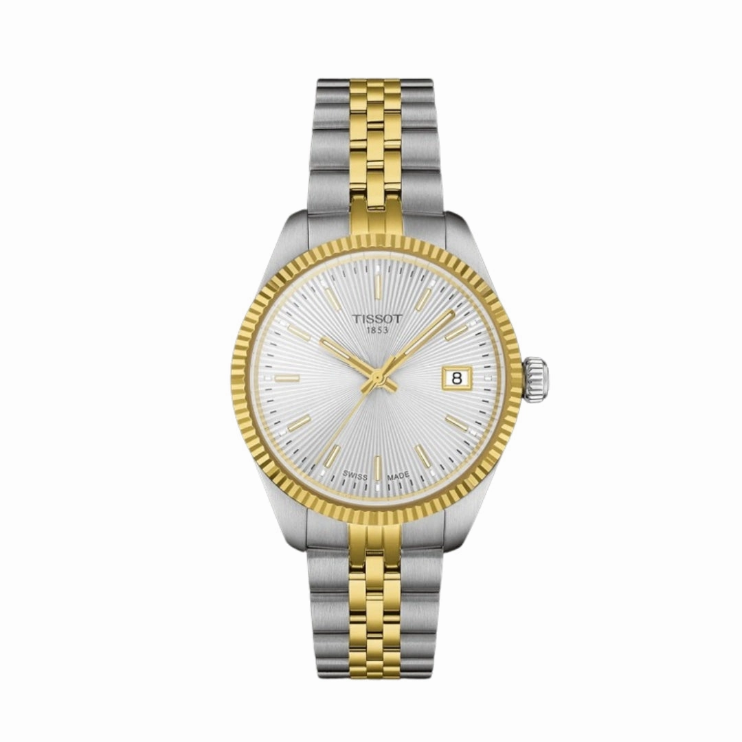    BALLADE 34mm TWO-TONE GOLD STEEL WATCH T1562102203100 timex watches for men,timex watches for women