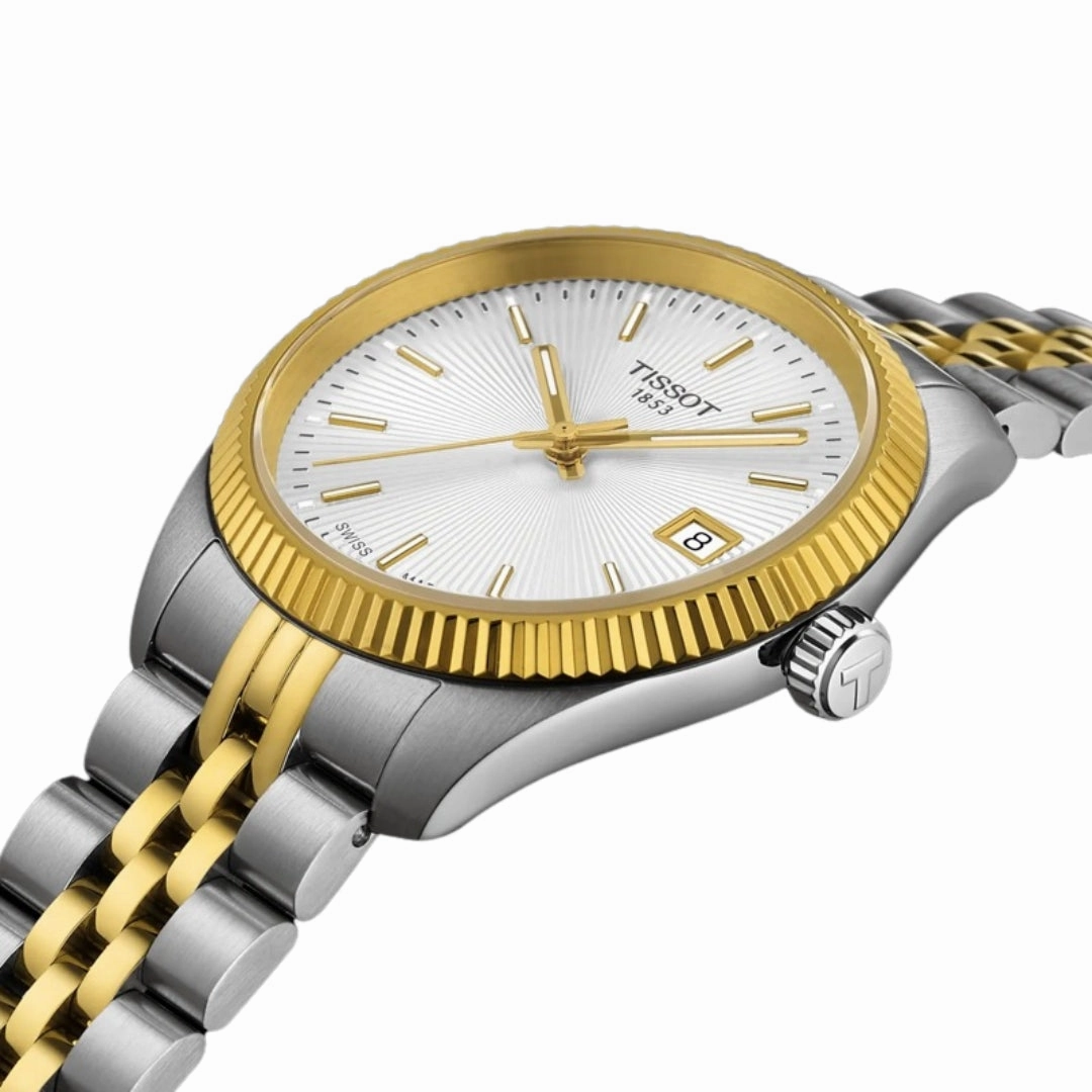    BALLADE 34mm TWO-TONE GOLD STEEL WATCH T1562102203100