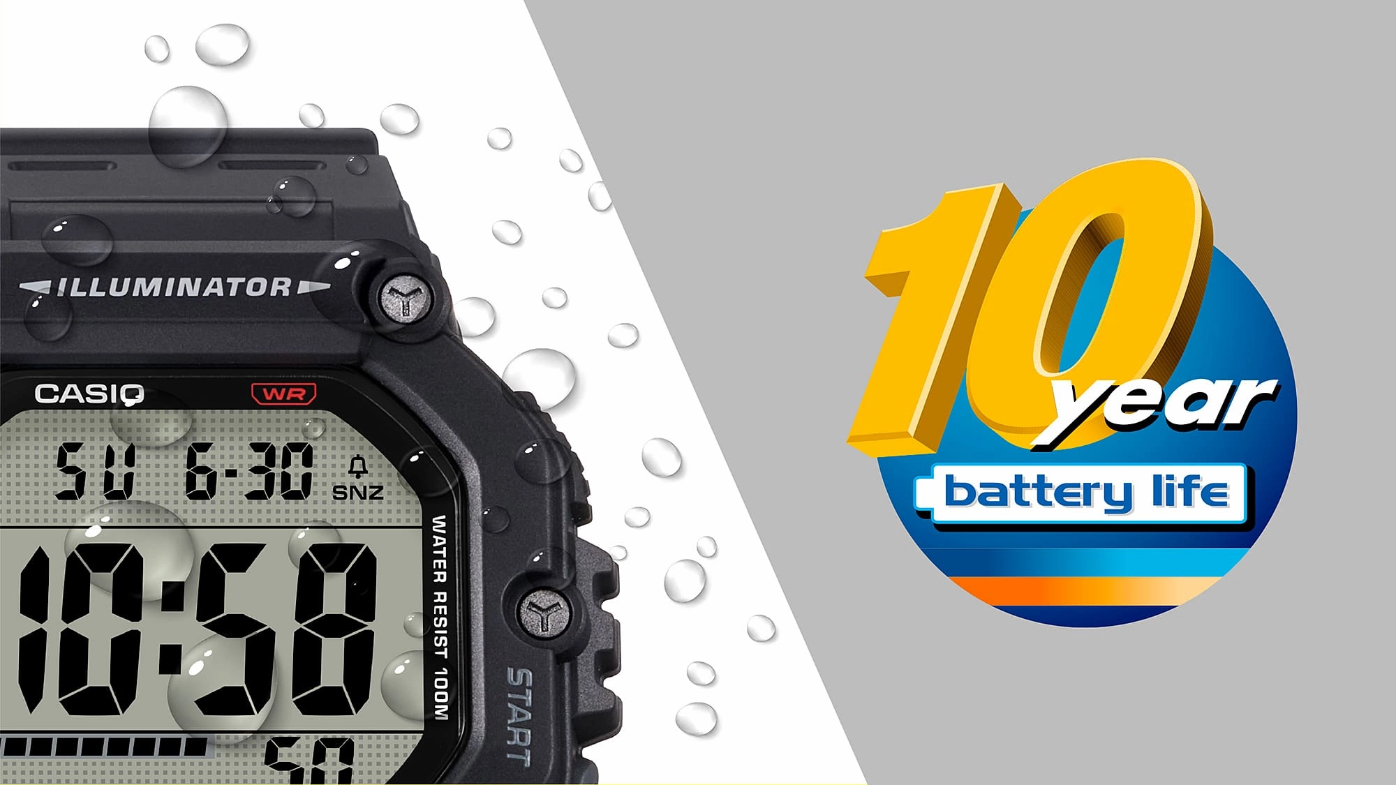    Digital Illuminator Grey Dial Khaki Resin Band Watch AE1600H-5A