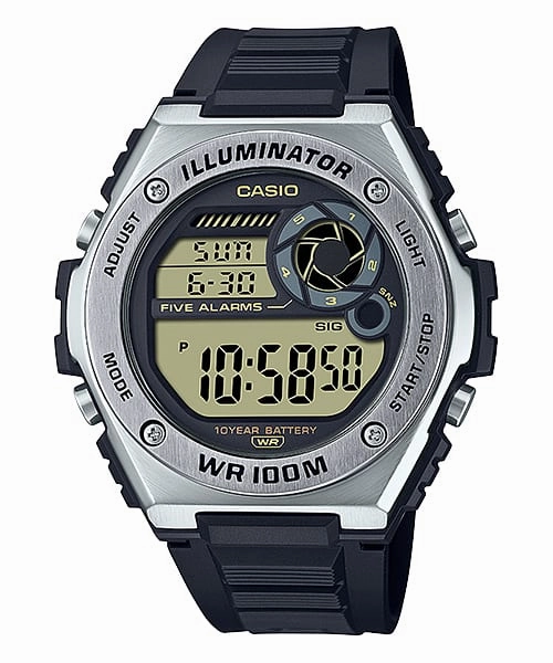    DUO Digital Black Resin Band Watch MWD100H-9A 