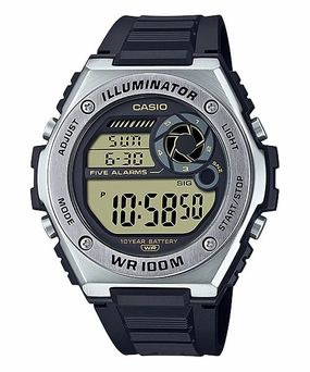    DUO Digital Black Resin Band Watch MWD100H-9A 