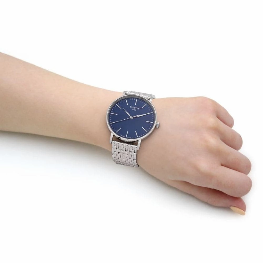    Every Time Blue Dial Silver Stainless Steel Strap Men Watch T1434101104100