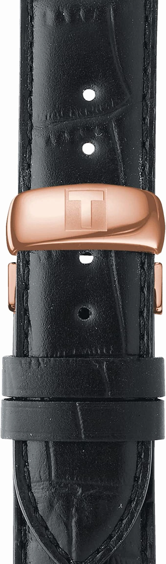    Men's Le Locle COSC Stainless Steel Swiss Automatic Watch with Leather Calfskin Strap, Black, 18 T0064083605700