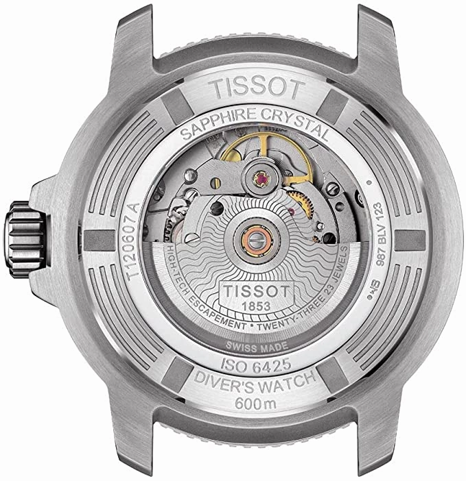    Men's Seastar 2000 Professional Swiss Automatic Diving Watch with Stainless Steel Strap, Grey, 22 (Model: T1206071104100)