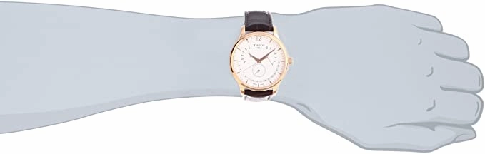    Men's T0636373603700 Tradition Rose Gold Watch with Embossed Band