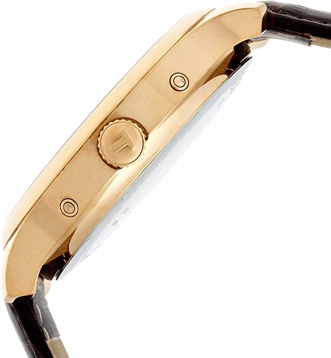    Men's T0636373603700 Tradition Rose Gold Watch with Embossed Band