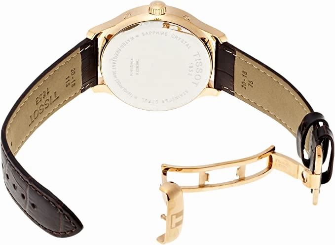    Men's T0636373603700 Tradition Rose Gold Watch with Embossed Band