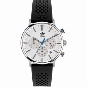    Men's Watch - Originals Chronograph White Dial Black Rubber Strap | AOSY22014 men's watches best men's watches under $500 affordable men's watches men watches classic