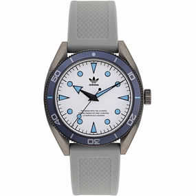    Men's Watch - Originals Quartz Silver Tone Dial Gray Rubber Strap | AOFH22003 