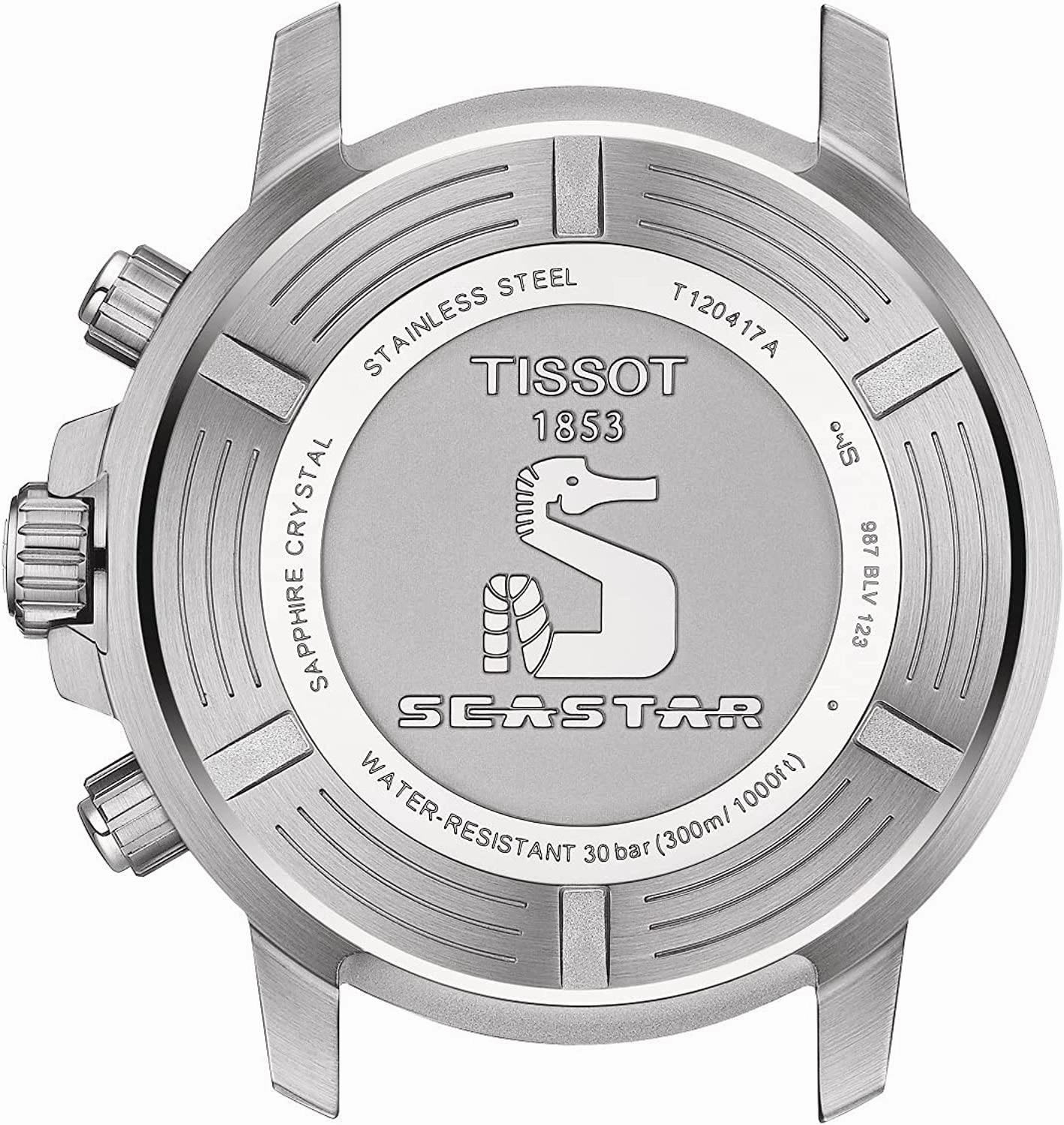    Mens    Seastar 1000 Quartz Chronograph 316L Stainless Steel case Swiss Quartz Watch, Grey, Stainless Steel, 22 (T1204171104103)