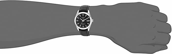    mens Gentleman Stainless Steel Dress Watch Black T1274071605100