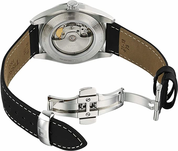    mens Gentleman Stainless Steel Dress Watch Black T1274071605100