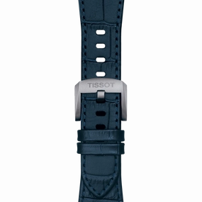    OFFICIAL DARK BLUE PRX LEATHER STRAP WITH STEEL ENDPIECE T852047701    affordable watches    limited edition watches luxury watches