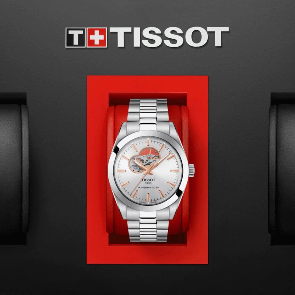    Powermatic Open Heart Silver Dial Stainless Steel Men Watch T1274071103101