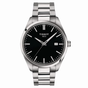    PR 100 Black Dial Silver Stainless Steel Strap Men Watch T1504101105100 timex watches for men,timex watches for women
