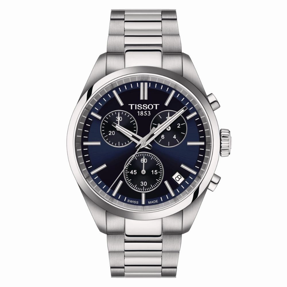    PR 100 Chronograph Stainless Steel Men's Watch T1504171104100 timex watches for men,timex watches for women