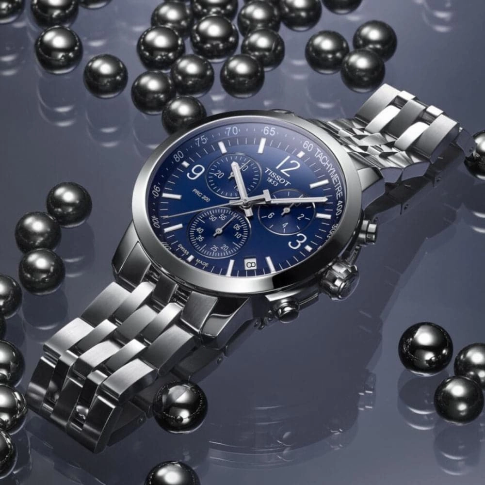    PRC T1144171104700 BLUE DIAL STAINLESS STEEL MEN'S WATCH