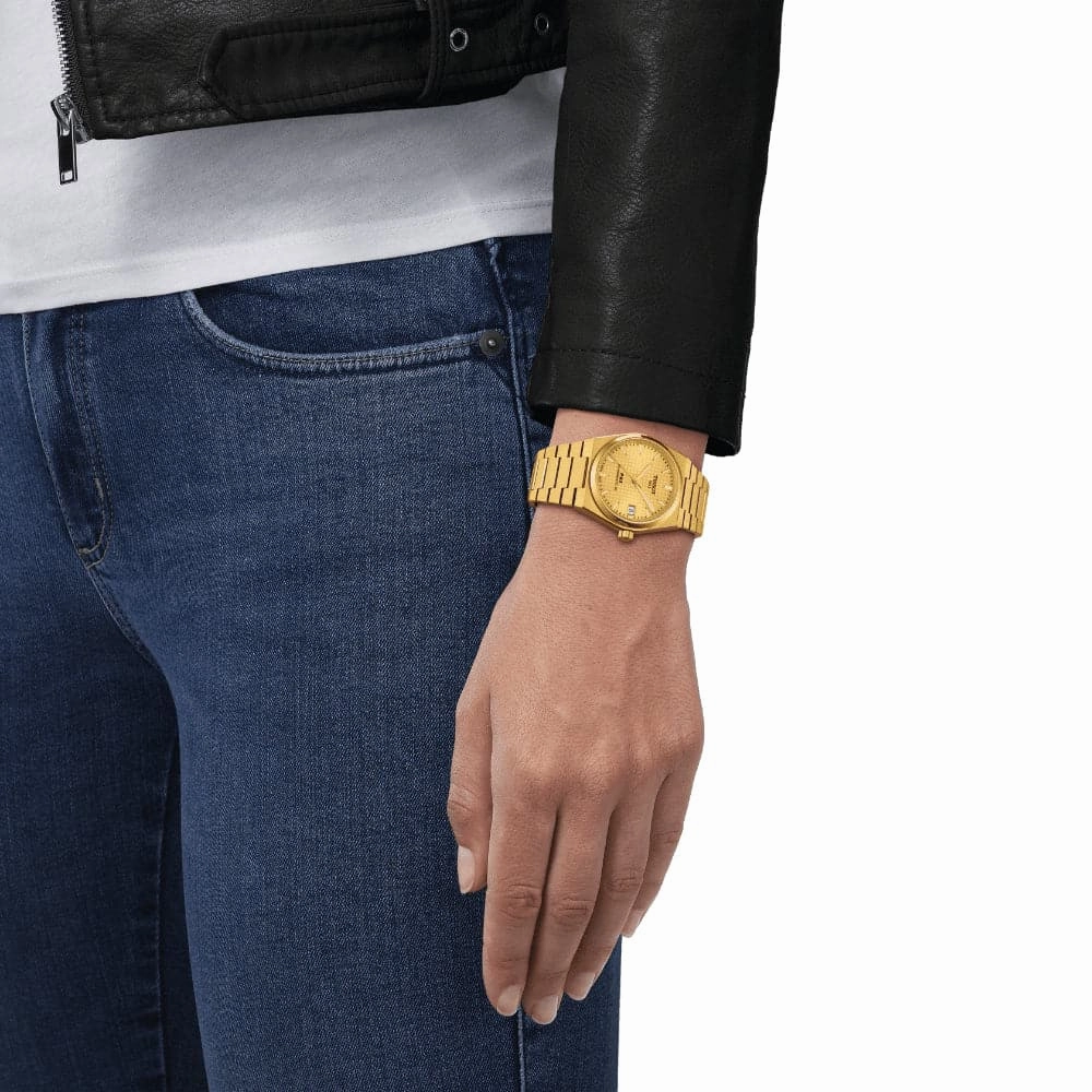    PRX Gold Dial Stainless Steel Strap Unisex Watch T1372073302100