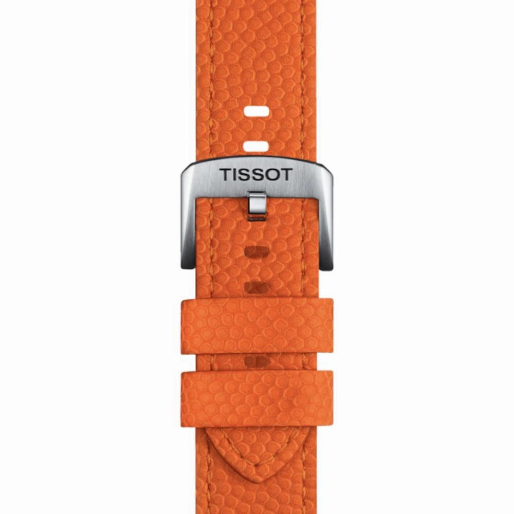    Seastar Wilson WNBA Collection Black Dial Orange Leather Strap Unisex Watch T1208071705100