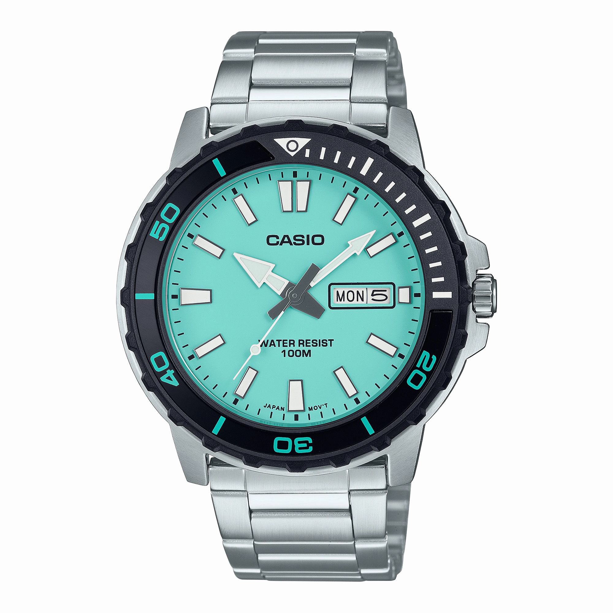    Standard Silver Stainless Steel Blue Dial Watch MTD125D-2A2 