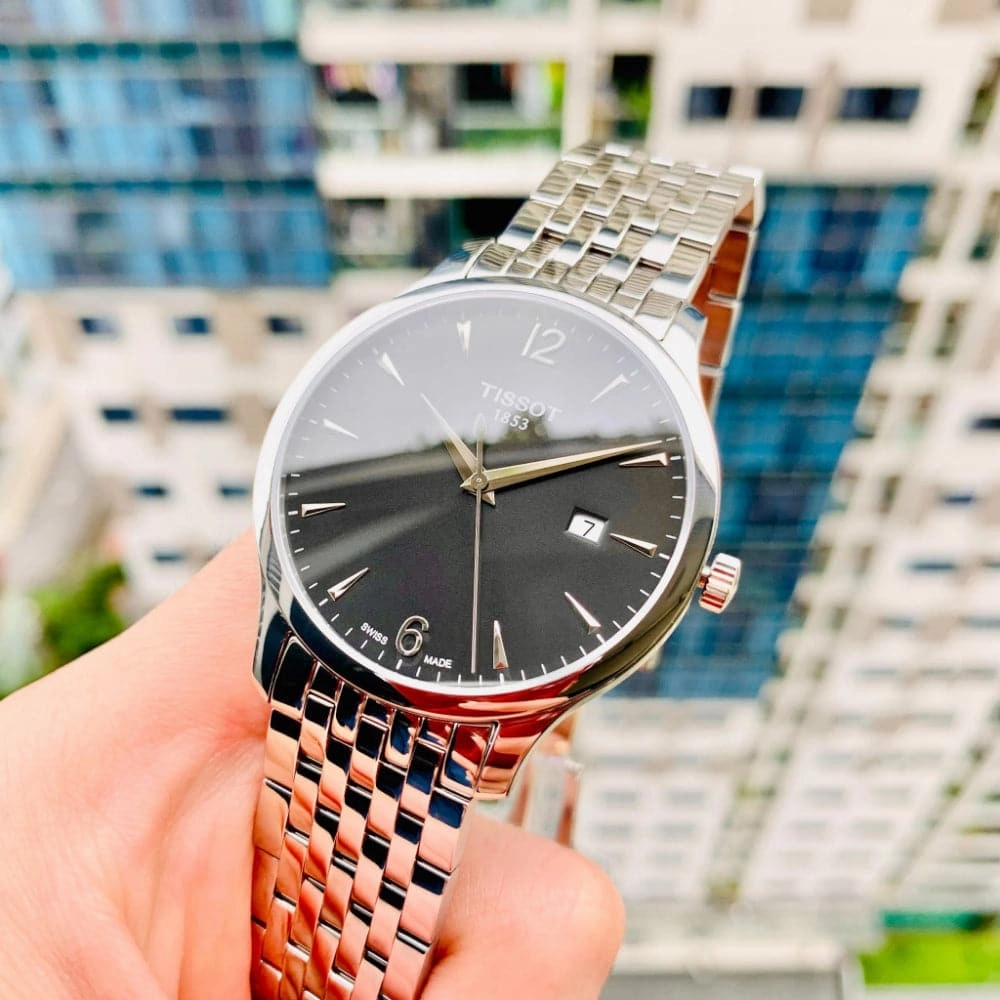    T0064072203601 LOCLE POWERMATIC 80 TWO-TONE DIAMOND MARKERS MEN WATCH