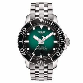    T1204071109101 SEASTAR GREEN DIAL STAINLESS STEEL MEN'S WATCH timex watches for men,timex watches for women