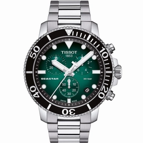    T1204171109101 SEASTAR GREEN DIAL CHRONOGRAPH MEN'S WATCH timex watches for men,timex watches for women