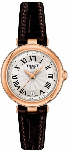    womens Bellissima 316L stainless steel case with rose gold PVD coating Dress Watch Brown T1260103601300    affordable watches    limited edition watches luxury watches