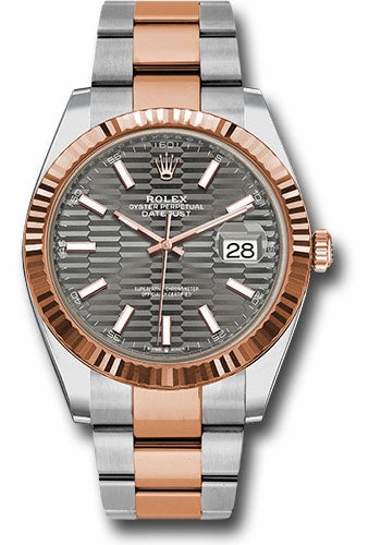   x Everose   sor Datejust 41 Watch - Fluted Bezel - Slate Fluted Motif Index Dial - Oyster Bracelet - 126331 slflmio Datejust watch for sale   x Datejust watch