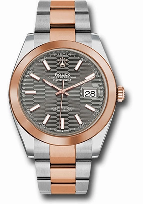   x Everose   sor Datejust 41 Watch - Smooth Bezel - Slate Fluted Motif Index Dial - Oyster Bracelet - 126301 slflmio Datejust watch for sale   x Datejust watch