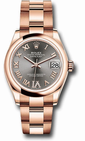   x Everose Gold Datejust 31 Watch - Domed Bezel - Rhodium Diamond Six Dial - Oyster Bracelet 278245 dkrhdr6o Datejust watch for sale   x Datejust watch