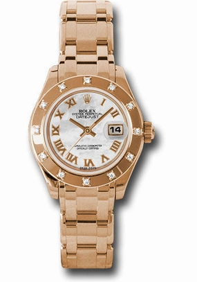   x Pink Gold Lady-Datejust Pearlmaster 29 Watch - 12 Diamond Bezel - Mother-Of-Pearl Roman Dial - 80315 mr Datejust watch for sale   x Datejust watch