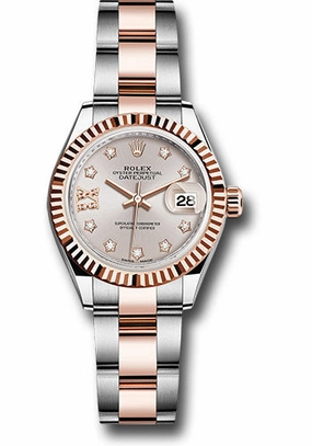   x Steel and Everose Gold   sor Lady-Datejust 28 Watch - Fluted Bezel - Sundust Diamond Star Dial - Oyster Bracelet - 279171 su9dix8do Datejust watch for sale   x Datejust watch