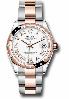   x Steel and Everose Gold Datejust 31 Watch - 24 Diamond Bezel - Ros Index Dial - Oyster Bracelet 278341RBR wro Datejust watch for sale   x Datejust watch