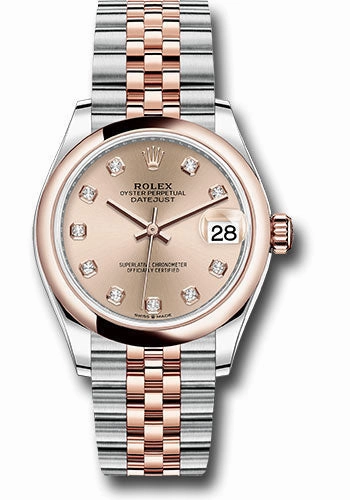   x Steel and Everose Gold Datejust 31 Watch - Domed Bezel - Chocolate Diamond Dial - Jubilee Bracelet 278241 rodj Datejust watch for sale   x Datejust watch