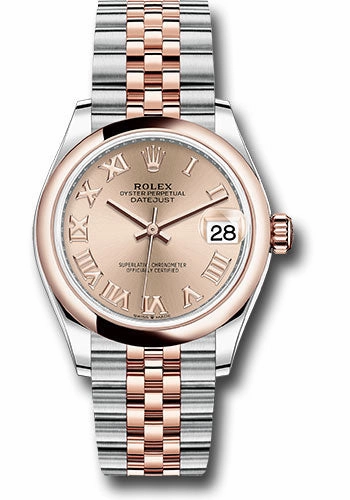   x Steel and Everose Gold Datejust 31 Watch - Domed Bezel - Dark Rhodium Index Dial - Jubilee Bracelet 278241 rorj Datejust watch for sale   x Datejust watch
