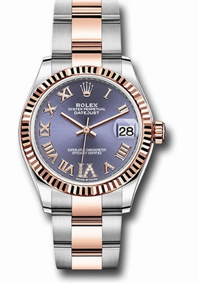   x Steel and Everose Gold Datejust 31 Watch - Fluted Bezel - Chocolate Diamond Roman VI Dial - Oyster Bracelet 278271 aubdr6o Datejust watch for sale   x Datejust watch