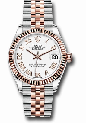   x Steel and Everose Gold Datejust 31 Watch - Fluted Bezel - Ros Index Dial - Jubilee Bracelet 278271 wrj Datejust watch for sale   x Datejust watch