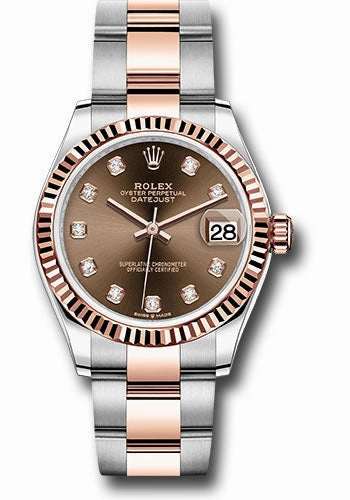  x Steel and Everose Gold Datejust 31 Watch - Fluted Bezel - White Roman Dial - Oyster Bracelet 278271 chodo Datejust watch for sale   x Datejust watch