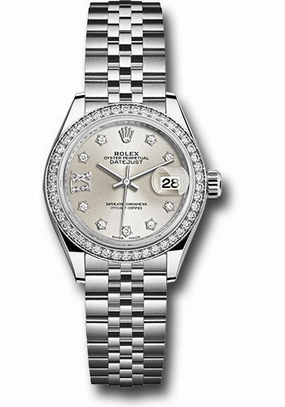   x Steel and White Gold   sor Lady-Datejust 28 Watch - 44 Diamond Bezel - Silver Diamond Star Dial - Jubilee Bracelet - 279384RBR s9dix8dj Datejust watch for sale   x Datejust watch