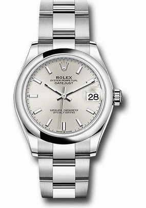   x Steel and White Gold Datejust 31 Watch - Domed Bezel - Silver Index Dial - Oyster Bracelet 278240 sio Datejust watch for sale   x Datejust watch