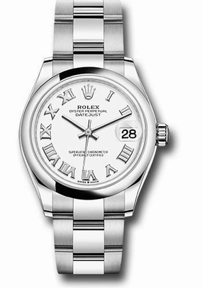   x Steel and White Gold Datejust 31 Watch - Domed Bezel - White Roman Dial - Oyster Bracelet 278240 wro Datejust watch for sale   x Datejust watch