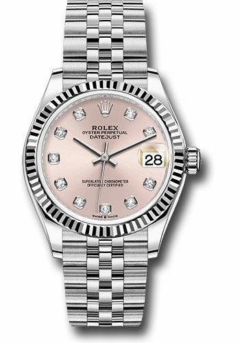   x Steel and White Gold Datejust 31 Watch - Fluted Bezel - Pink Diamond Dial - Jubilee Bracelet 278274 pdj Datejust watch for sale   x Datejust watch