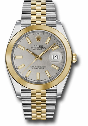   x Steel and Yellow Gold   sor Datejust 41 Watch - Smooth Bezel - Silver Index Dial - Jubilee Bracelet - 126303 sij Datejust watch for sale   x Datejust watch