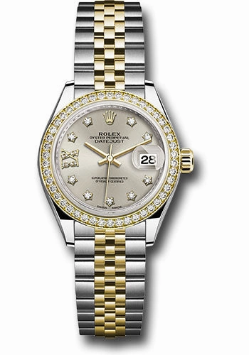   x Steel and Yellow Gold   sor Lady-Datejust 28 Watch - Diamond Bezel - Silver Diamond Star Dial - Jubilee Bracelet - 279383RBR s9dix8dj Datejust watch for sale   x Datejust watch