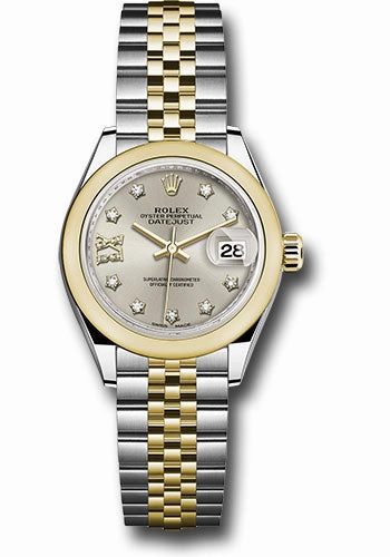   x Steel and Yellow Gold   sor Lady-Datejust 28 Watch - Domed Bezel - Silver Diamond Star Dial - Jubilee Bracelet - 279163 s9dix8dj Datejust watch for sale   x Datejust watch