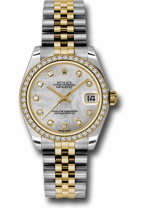   x Steel and Yellow Gold Datejust 31 Watch - 46 Diamond Bezel - Mother-Of-Pearl Diamond Dial - Jubilee Bracelet 178383 mdj Datejust watch for sale   x Datejust watch